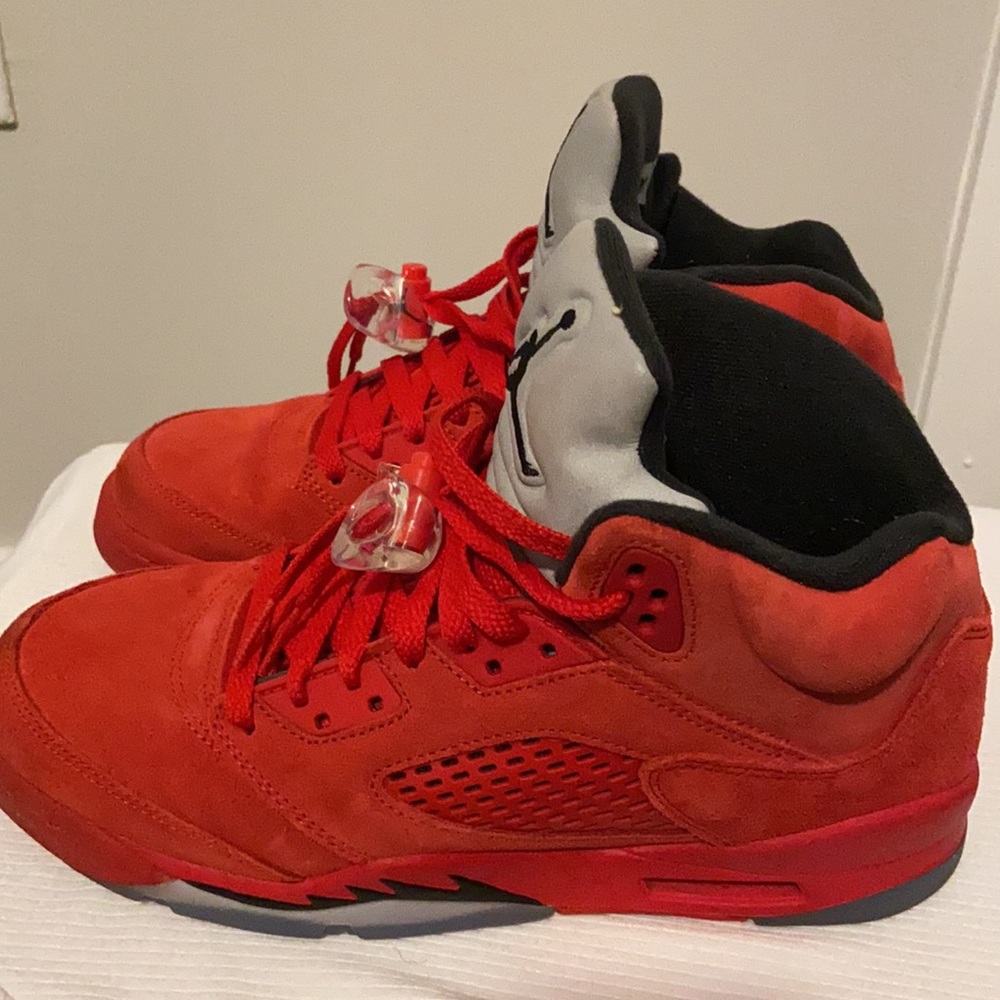 Air Jordan 5 Retro Red Suede - Picture 4 of 5